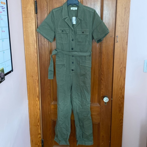 NWT Madewell Olive Toe-waist Utility Jumpsuit - Picture 5 of 7